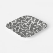 Monochrome Ananas Pappteller (Gewinkelt)