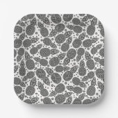Monochrome Ananas Pappteller (Vorderseite)