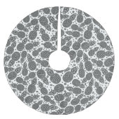 Monochrome Ananas Polyester Weihnachtsbaumdecke (Vorderseite)