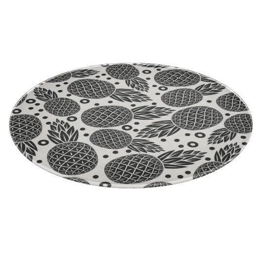 Monochrome Ananas Schneidebrett (Ecke)