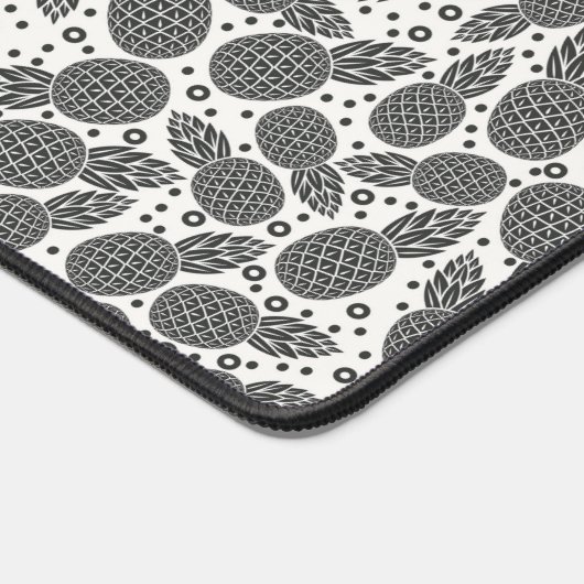 Monochrome Ananas Schreibtischunterlage (Ecke)