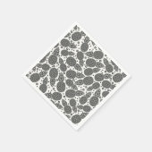 Monochrome Ananas Serviette (Ecke)