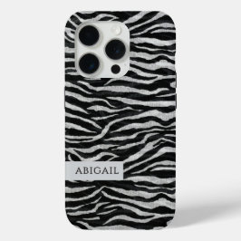 Monochrome Animal Print and Name Case-Mate iPhone Hülle