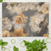 monochrome Aquarellfarben goldfarbene dekorative B Geschirrtuch (Gefaltet)