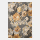 monochrome Aquarellfarben goldfarbene dekorative B Geschirrtuch (Vertikal)