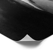 Monochrome Aquarellfarben widerstehen Poster (Ecke)