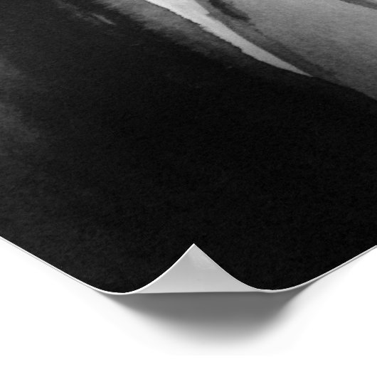 Monochrome Aquarellfarben widerstehen Poster (Ecke)
