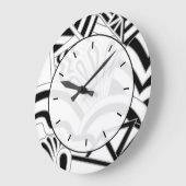 Monochrome Art Deco Design. Große Wanduhr (Winkel)