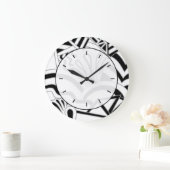 Monochrome Art Deco Design. Große Wanduhr (Zuhause)
