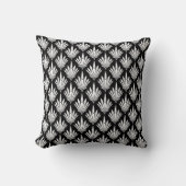 Monochrome Art Deco Print Kissen (Vorderseite)