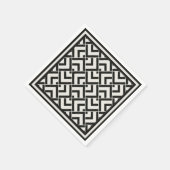 Monochrome Art Deko Serviette (Ecke)