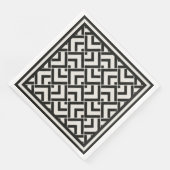 Monochrome Art Deko Serviette (Ecke)