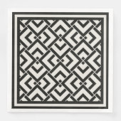 Monochrome Art Deko Serviette (Vorderseite)