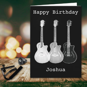 Monochrome Art Music Electric Gitarre Name Joshua Karte
