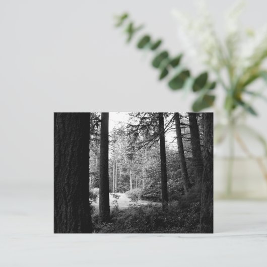 Monochrome Befreiung von der Walddunkelheit Postka Postkarte (Stehend Vorderseite)