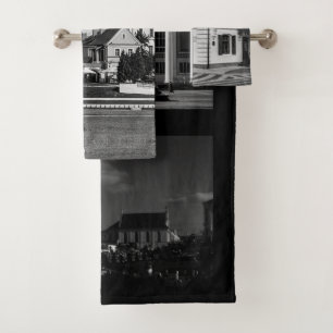 Monochrome Belarus Architektur Minsk Grodno Brest Badhandtuch Set