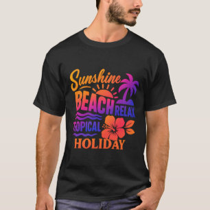 Monochrome Bergspitzen mit stilisiertem Gold Sunbu T-Shirt