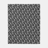 Monochrome-Blatt-Botanik-Ästhetik Fleecedecke (Vorderseite)