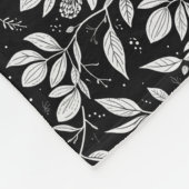 Monochrome-Blatt-Botanik-Ästhetik Fleecedecke (Ecke)