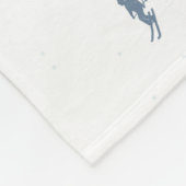 Monochrome blaue Alpinskifahrer Fleecedecke (Ecke)