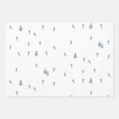 Monochrome blaue Alpinskifahrer Geschenkpapier Set (Vorderseite)