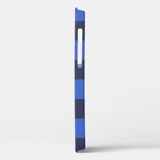 Monochrome blaue kroatische Schachbrett Case-Mate iPhone Hülle (Rückseite / Links)