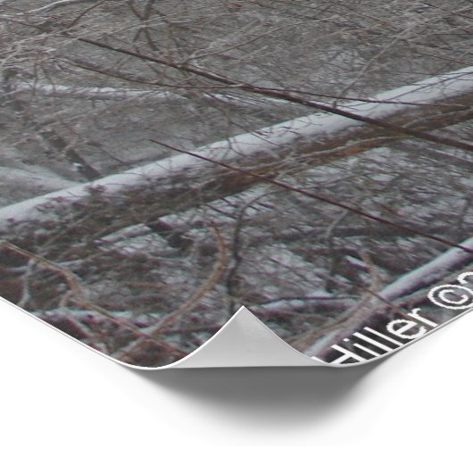 "Monochrome Blizzard" Schneesturm-Poster Poster (Ecke)