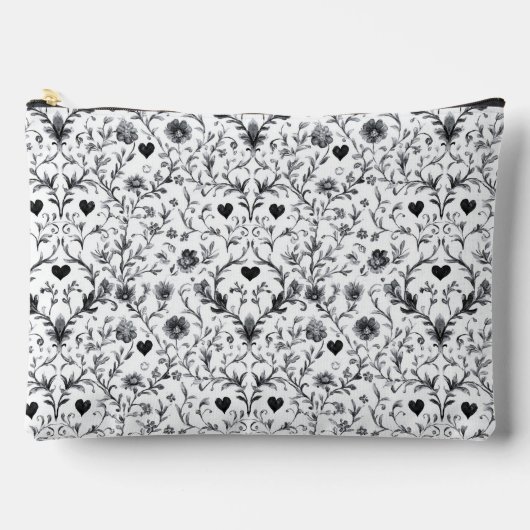 Monochrome-Bloom-Kosmetik Zubehörtasche (Vorderseite)
