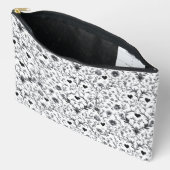 Monochrome-Bloom-Kosmetik Zubehörtasche (Offen)