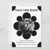 Monochrome Bloom Modern Geometric Save the Date (Vorderseite)