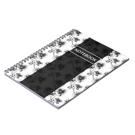 Monochrome Bloom Notizblock (Linke Seite)