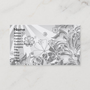 monochrome Blume_card Visitenkarte