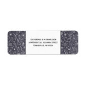 Monochrome Blume Chalkboard Moderne Rückgabe (Vorne)