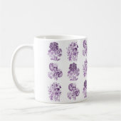 Monochrome Blume in lila Kaffeetasse (Links)