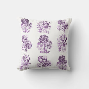 Monochrome Blume in lila Kissen