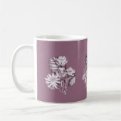 Monochrome Blume in Maul Kaffeetasse (Links)