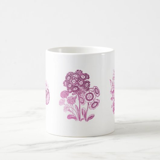 Monochrome Blume in Rosa Kaffeetasse (Mittel)