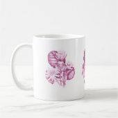 Monochrome Blume in Rosa Kaffeetasse (Links)