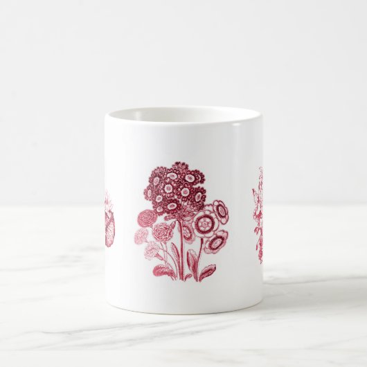Monochrome Blume in Rot Kaffeetasse (Mittel)