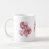 Monochrome Blume in Rot Kaffeetasse (Links)