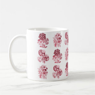 Monochrome Blume in Rot Kaffeetasse