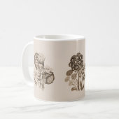 Monochrome Blume in Sepia Kaffeetasse (Vorderseite Links)