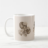 Monochrome Blume in Sepia Kaffeetasse (Links)