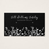 Monochrome Blume ・ Ohrring-Hoops-Display-Karte (Vorderseite)