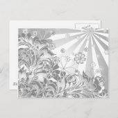 monochrome Blume Postkarte (Vorne/Hinten)