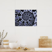 Monochrome Blume und Diamanten Poster (Küche)