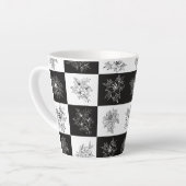 Monochrome Blume und Prüfmuster Milchtasse (Linke Ecke)
