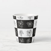 Monochrome Blume und Prüfmuster Milchtasse (Vorderseite)