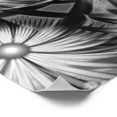 Monochrome Blumen Poster (Ecke)