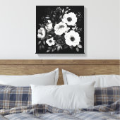 Monochrome Blumengestecke Leinwanddruck (Insitu (Schlafzimmer))